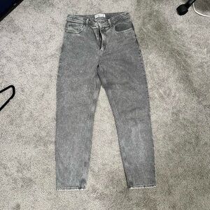 Abercrombie & Fitch Women's Charcoal Straight Leg Jeans